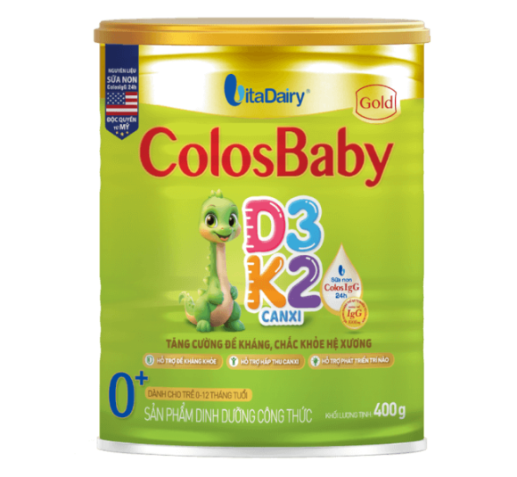 Sữa  ColosBaby Gold D3K2 0+ 400g (0-12 tháng)
