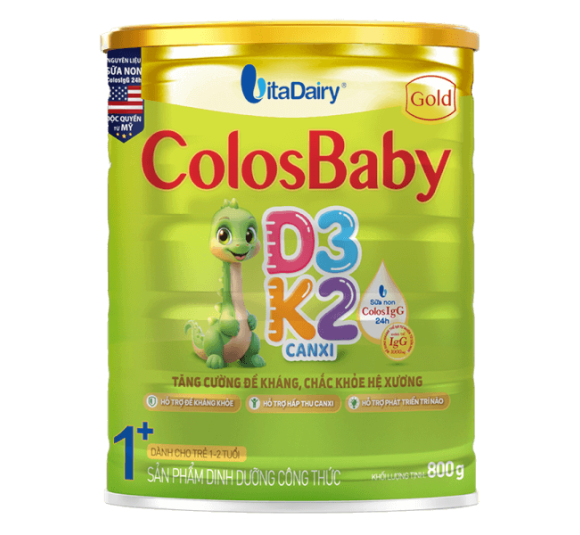Sữa bột Colosbaby Gold D3K2 1+ 800g (1-2 tuổi)