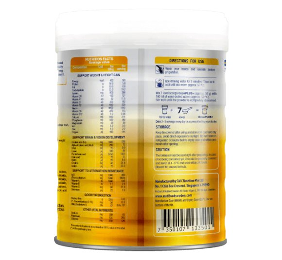 Sữa GrowPLUS+ Sữa Non Vàng 800g (Từ 1 tuổi) 