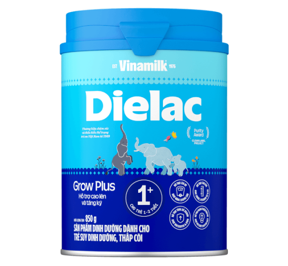 Sữa bột Dielac Grow Plus 1+ 850g (1-2 tuổi) 