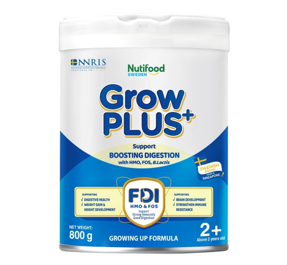 Sữa bột Nutifood GrowPlus+ Boosting Digestion 2+ 800g cho bé trên 2 tuổi 