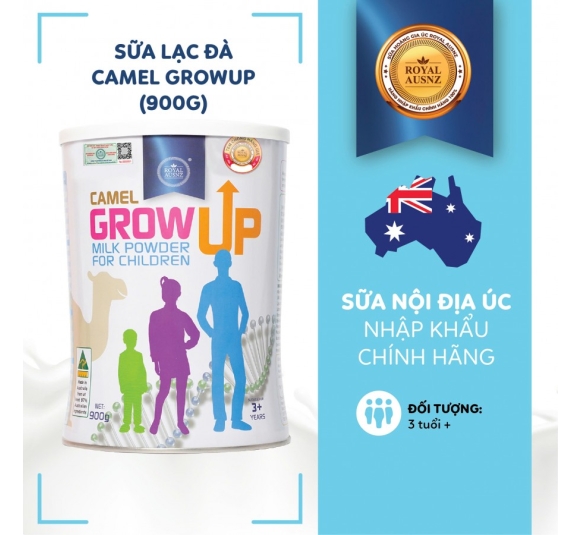 Sữa lạc đà Hoàng Gia Úc ROYAL AUSNZ Camel Grow Up Milk Powder cho bé từ 3 tuổi (900g )