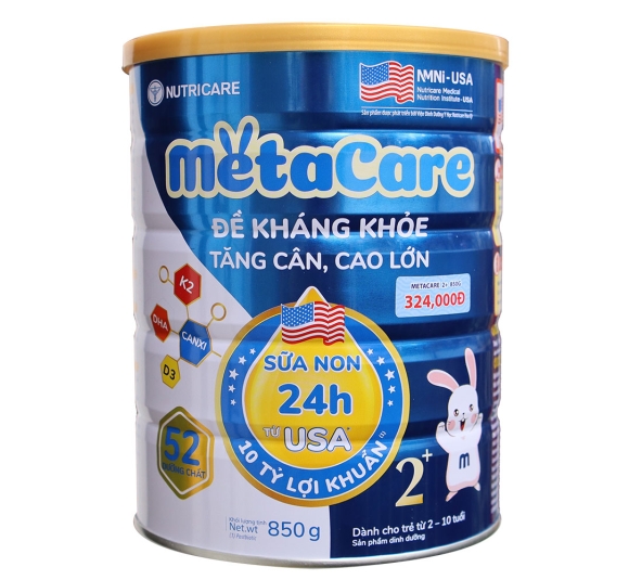 Sữa Meta Care 2+ 850g (từ 2 -10 tuổi) - NUTRICARE