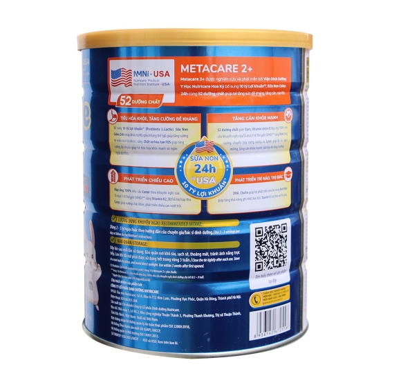 Sữa Meta Care 2+ 850g (từ 2 -10 tuổi) - NUTRICARE