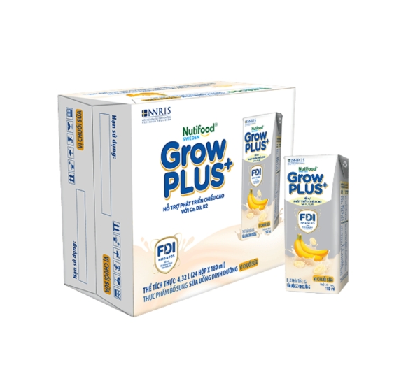 Nutifood GrowPLUS+ bạc vị chuối 180ml 