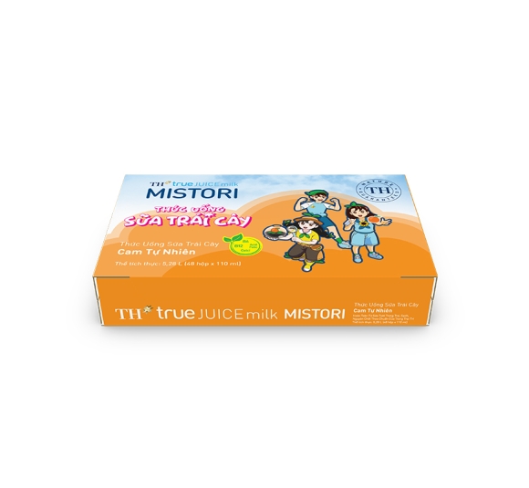 Thức Uống Sữa Trái Cây Cam Tự Nhiên TH true JUICE milk MISTORI 110 ml