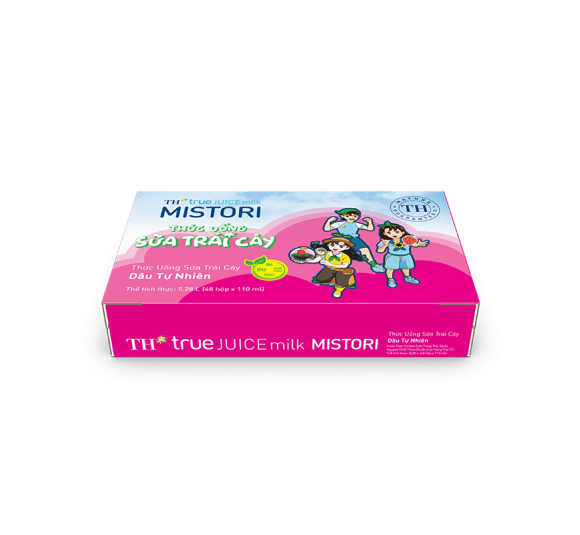 Thức Uống Sữa Trái Cây Dâu Tự Nhiên TH true JUICE milk MISTORI 110 ml