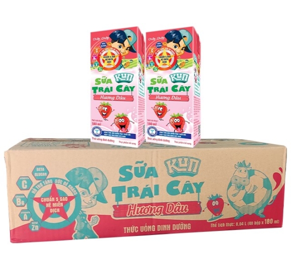 Sữa trái cây KUN vị dâu 180ml