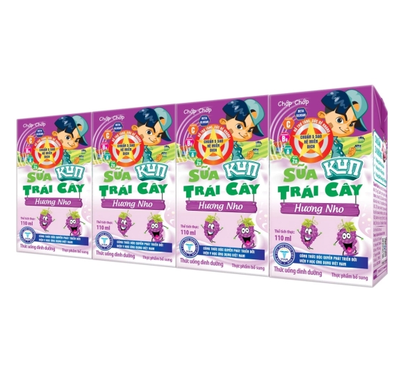 Sữa trái cây KUN vị nho 110ml