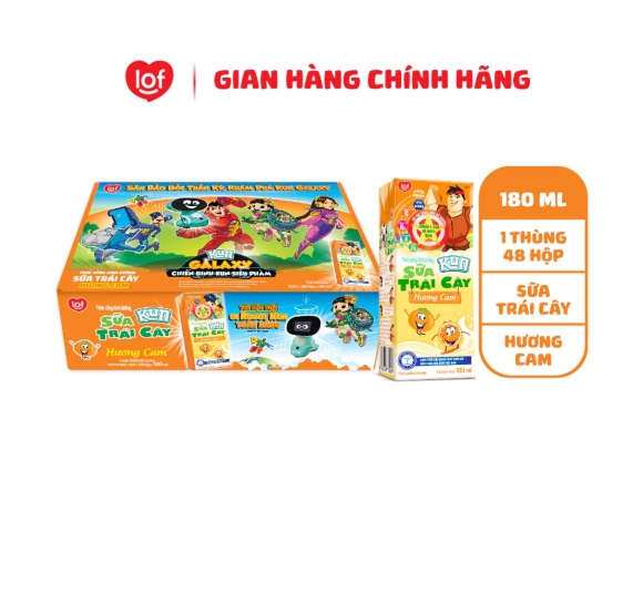 Sữa trái cây KUN vị cam 180 ml