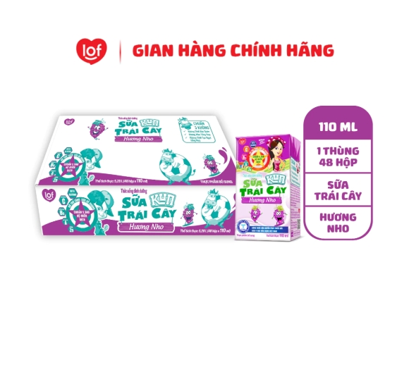 Sữa trái cây KUN vị nho 110ml