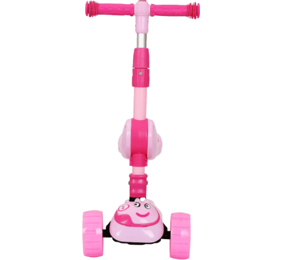 Xe trượt scooter, xe chòi chân có nhạc đèn 166 (Hồng)